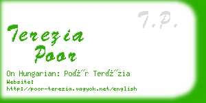 terezia poor business card